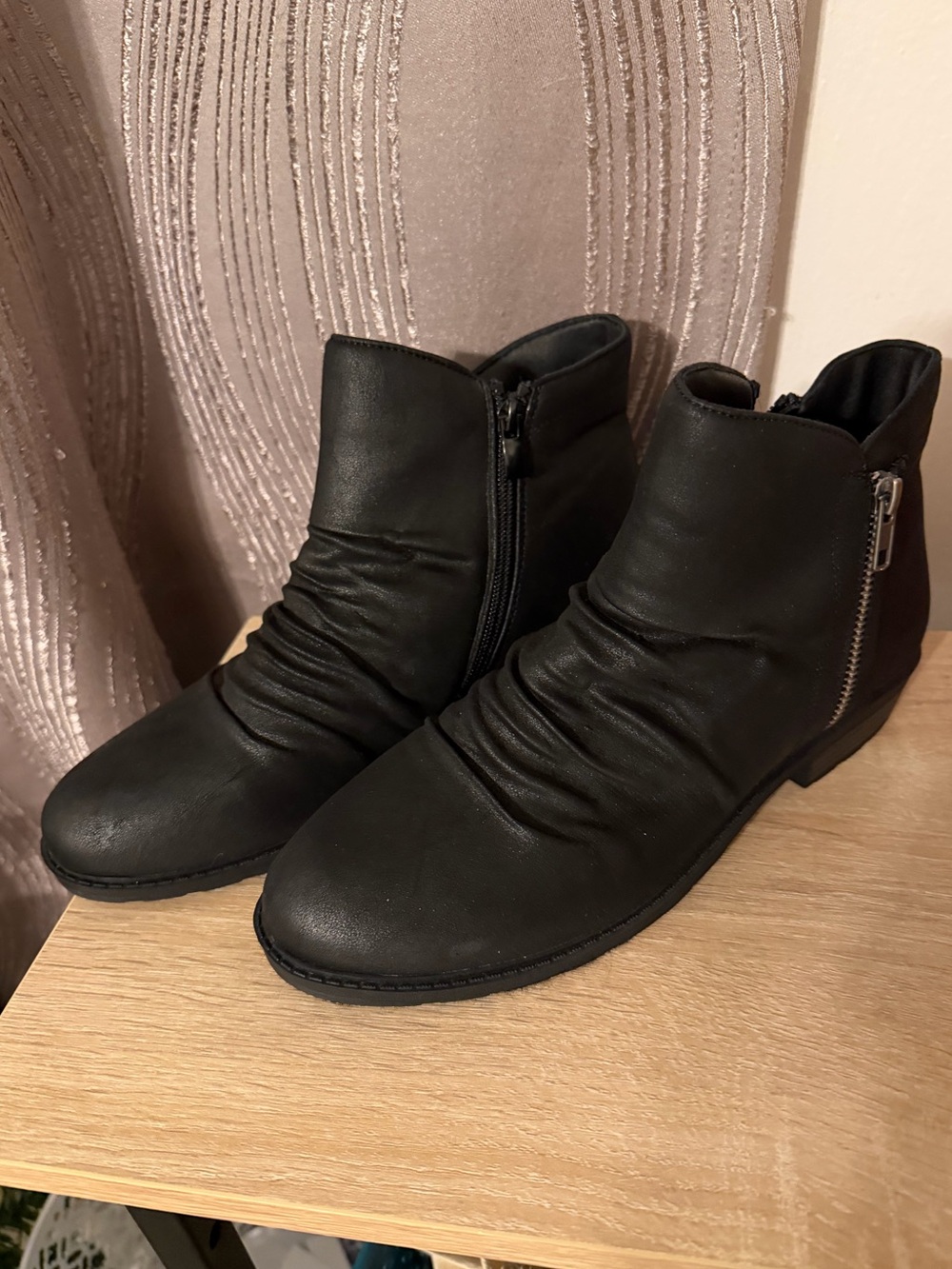 Jessica Cline black ankle boots